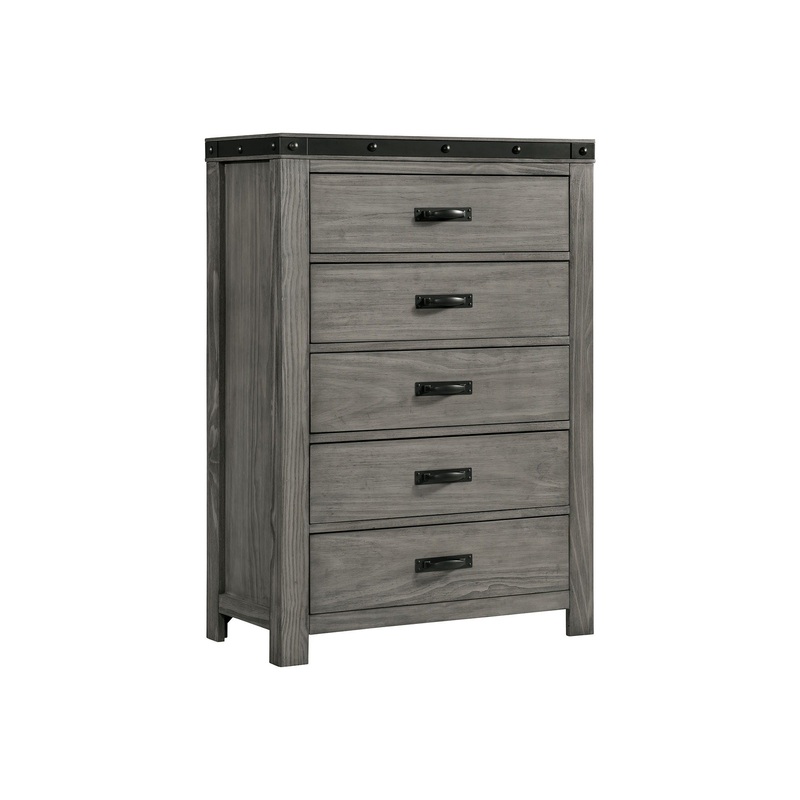 Wade – 5-Drawer Chest – Black Finish