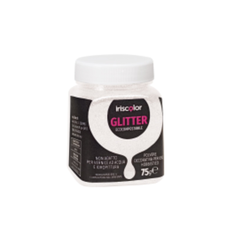 WHITE ECO-FRIENDLY GLITTER POWDER 75GR