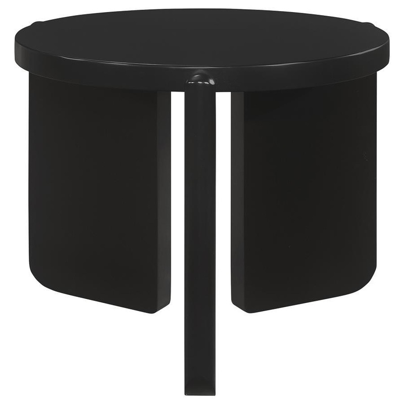 Cordova – Round Solid Wood End Table – Black