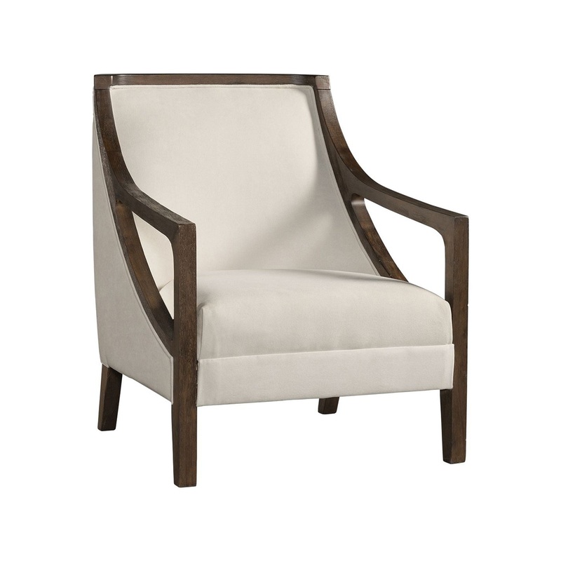 Hopkins – Accent Chair With Brown Frame