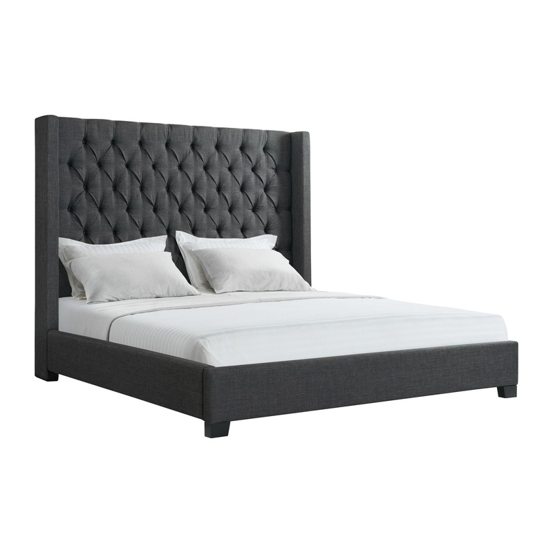 Morrow – Bed|Dark Gray|Queen|King