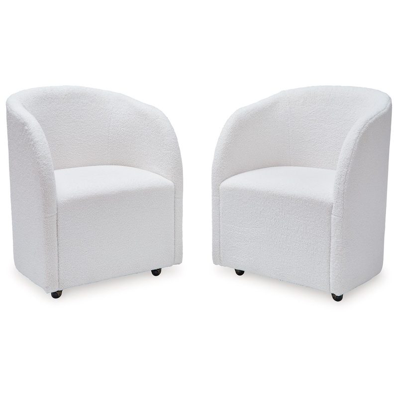 Rowanbeck – Dining Upholstered Arm Chair (Set of 2) – Ivory