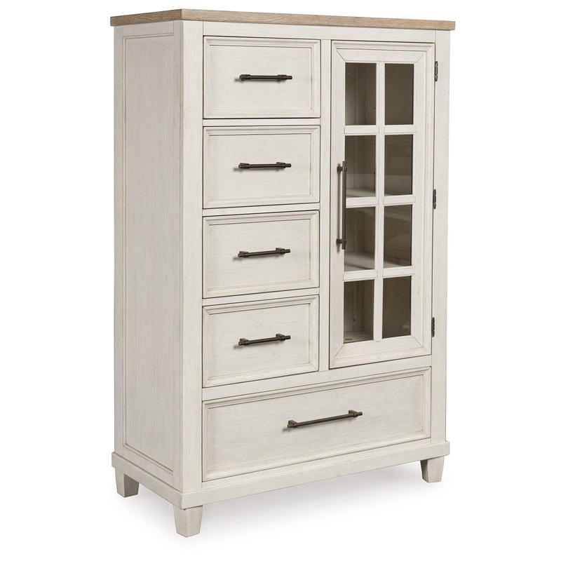 Shaybrock – Door Chest – Antique White / Brown