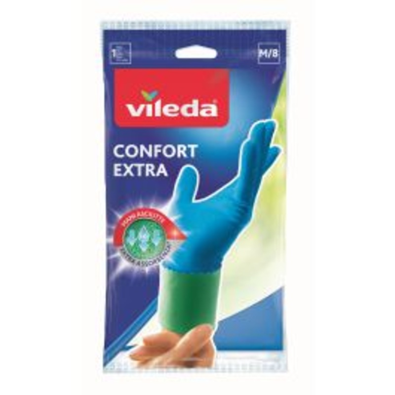 VILEDA COMFORT GLOVES EXTRA M 2PCS