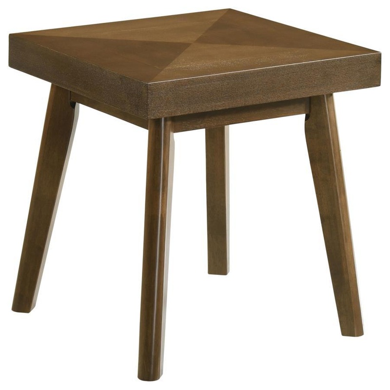 Westerly – Square Wood Side End Table – Walnut Brown