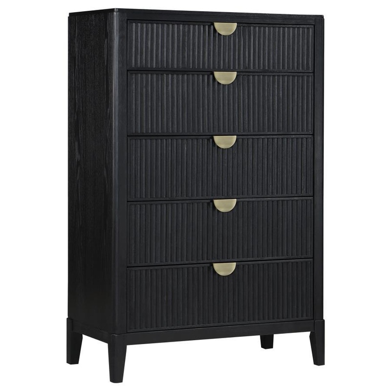 Brookmead – 5-Drawer Bedroom Chest – Black
