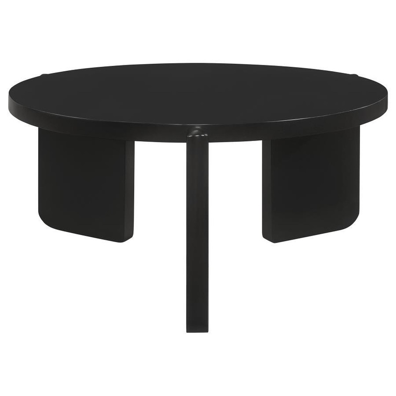 Cordova – Round Solid Wood Coffee Table – Black