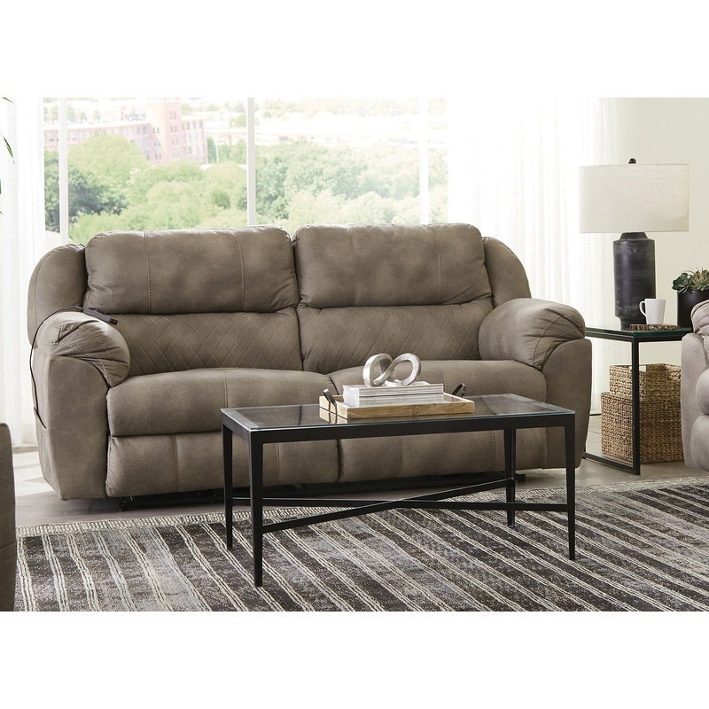 Flynn – Power Lay Flat Reclining Sofa Power Adjustable Headrest & Lumbar And Dual Heat & Massage – Fig