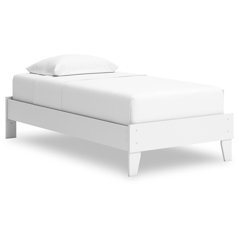 Hallityn – Platform Bed|White|Full|Twin