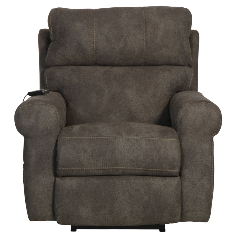 Tranquility – Power Headrest Power Lay Flat Reclining With CR3 Heat / Massage / Lumbar – Pewter