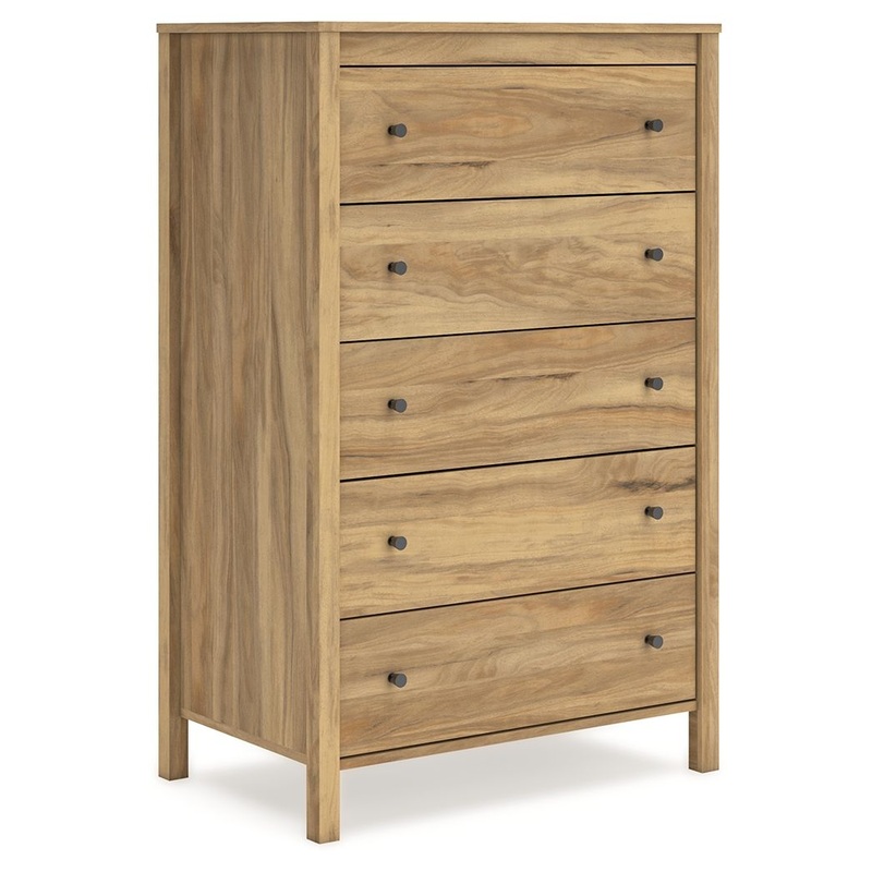 Bermacy – Five Drawer Chest – Light Brown