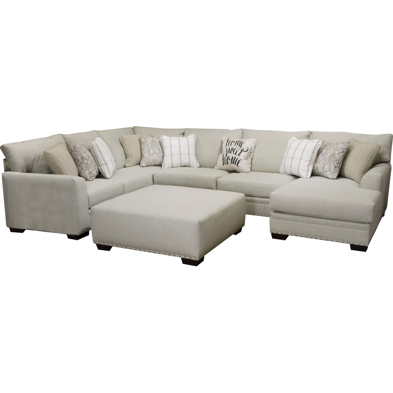 Middleton Modular Sectional – Cocktail Ottoman – Cement