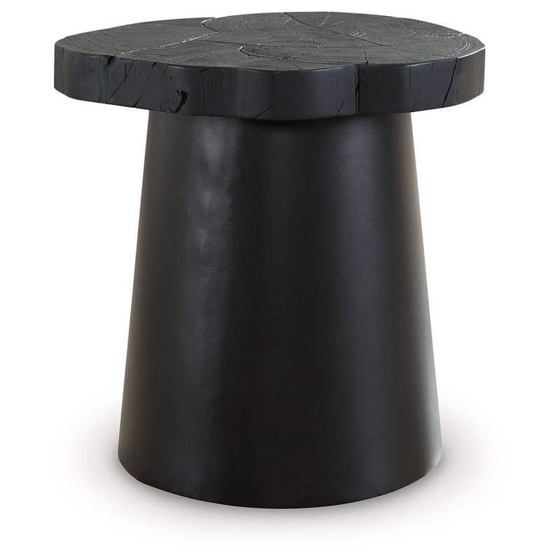 Wimbell – Round End Table – Black