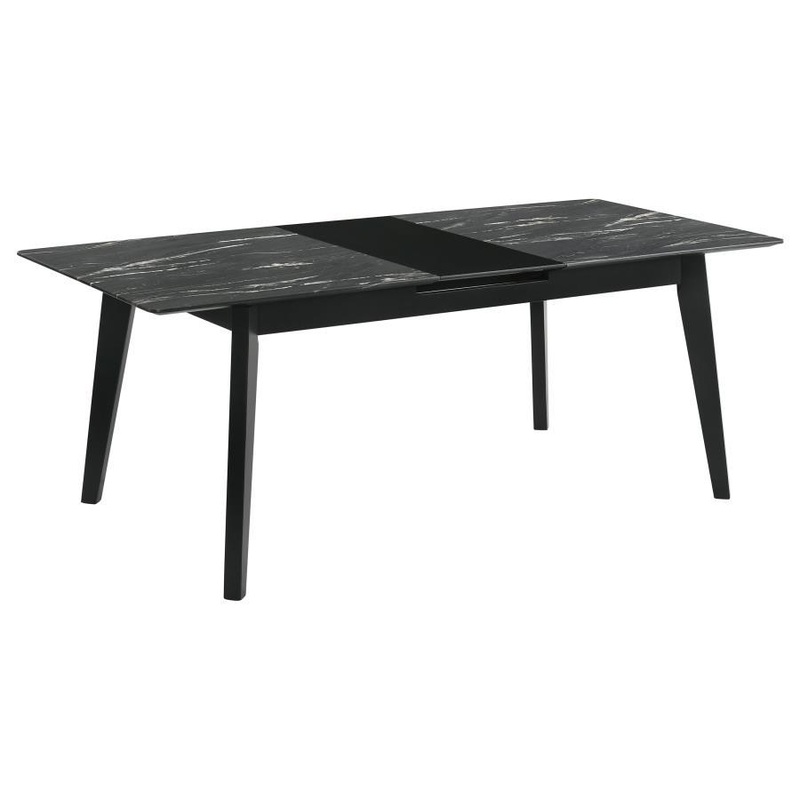 Crestmont – Extension Dining Table Faux Marble – Black