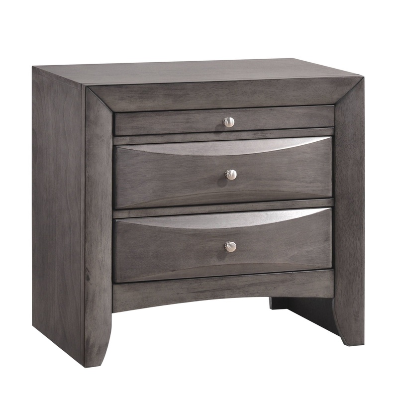 Emily – Accent Nightstand|Dark Gray