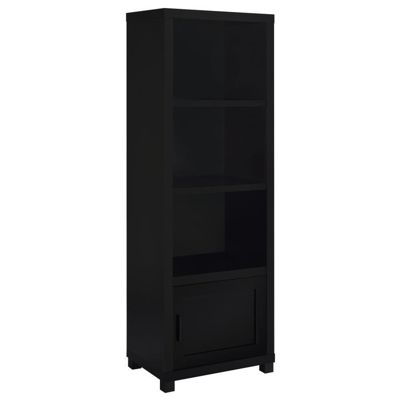 Jupiter – 3-Shelf Engineered Wood Media Tower – Black