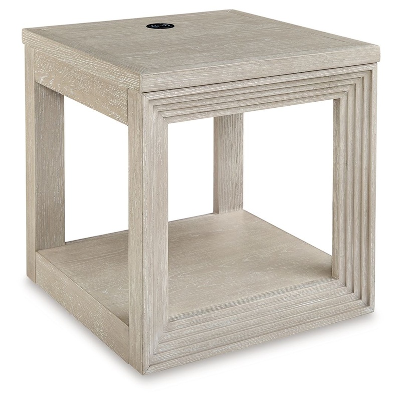 Marxhart – Square End Table – Bisque
