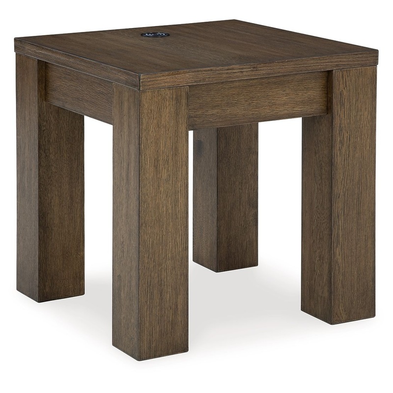 Rosswain – Square End Table – Warm Brown