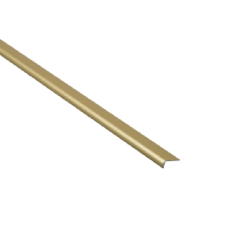 ANODISED ALUMINIUM CLAW PROFILE 3X18X1,5MM 1M BRUSHED BRASS