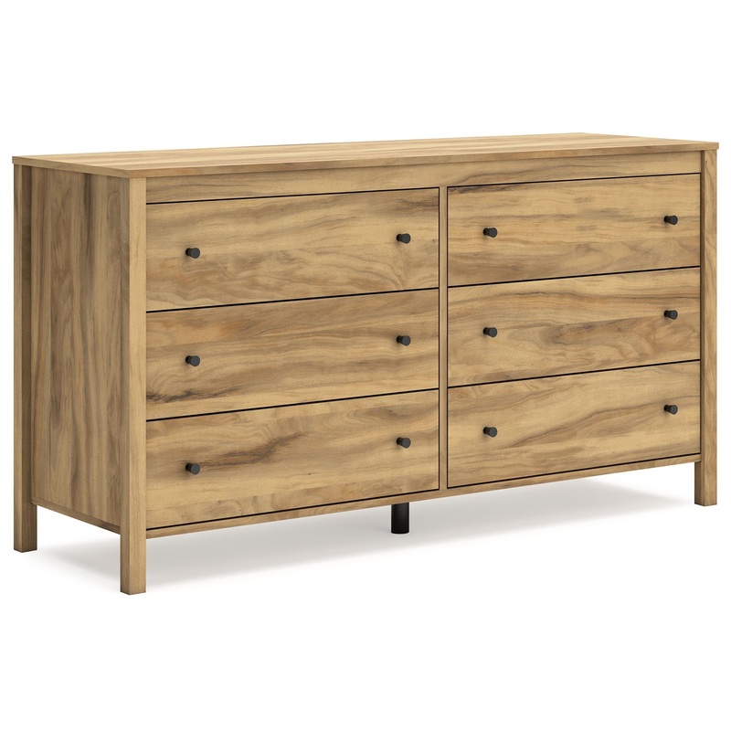 Bermacy – Six Drawer Dresser – Light Brown