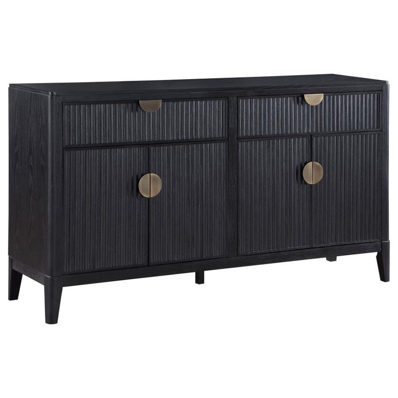 Brookmead – 4 Door Sideboard Buffet Storage Cabinet – Black