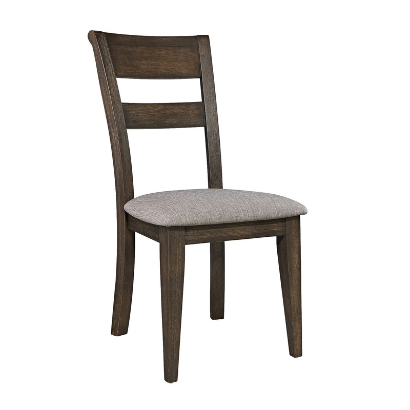 Double Bridge – Splat Back Side Chair – Dark Brown