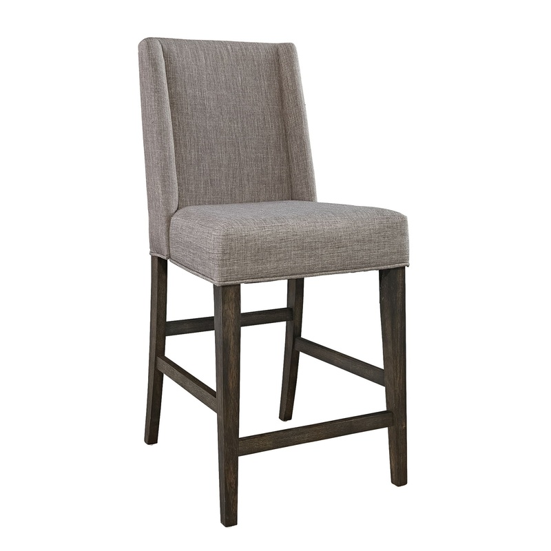 Double Bridge – Upholstered Counter Chair – Dark Brown