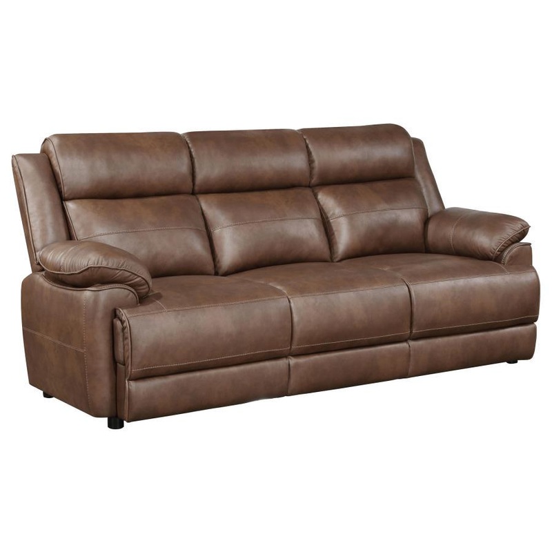 Ellington – Upholstered Padded Arm Sofa – Dark Brown