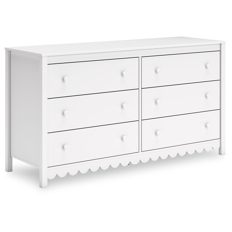 Hallityn – Six Drawer Dresser – White