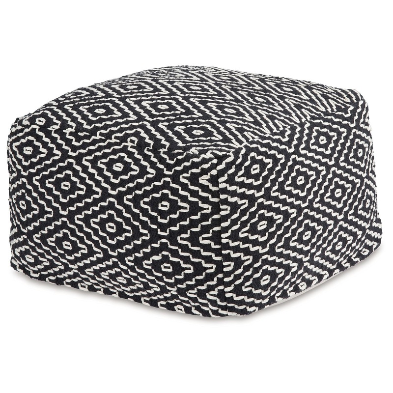 Jasett – Pouf – Black / Ivory