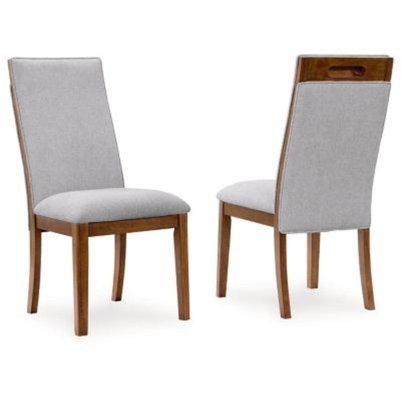 Lyncott – Dining Upholstered Side Chair (Set of 2) – Beige / Brown