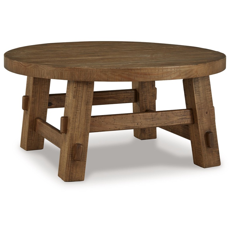 Mackifeld – Round Cocktail Table – Warm Brown