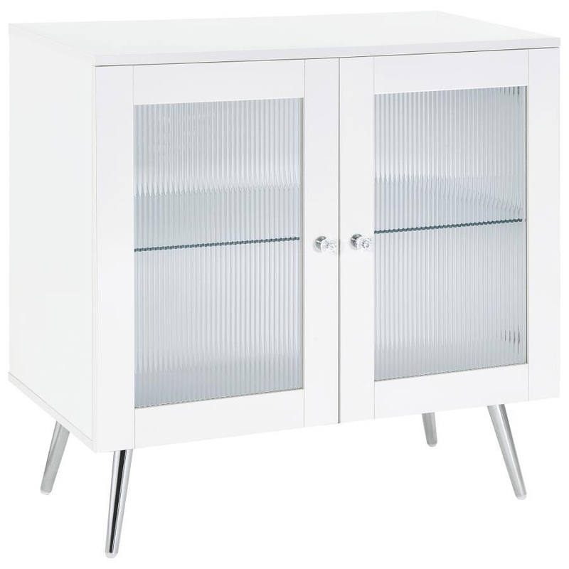 Nieta – 2 Door Engineered Wood Accent Cabinet – White High Gloss