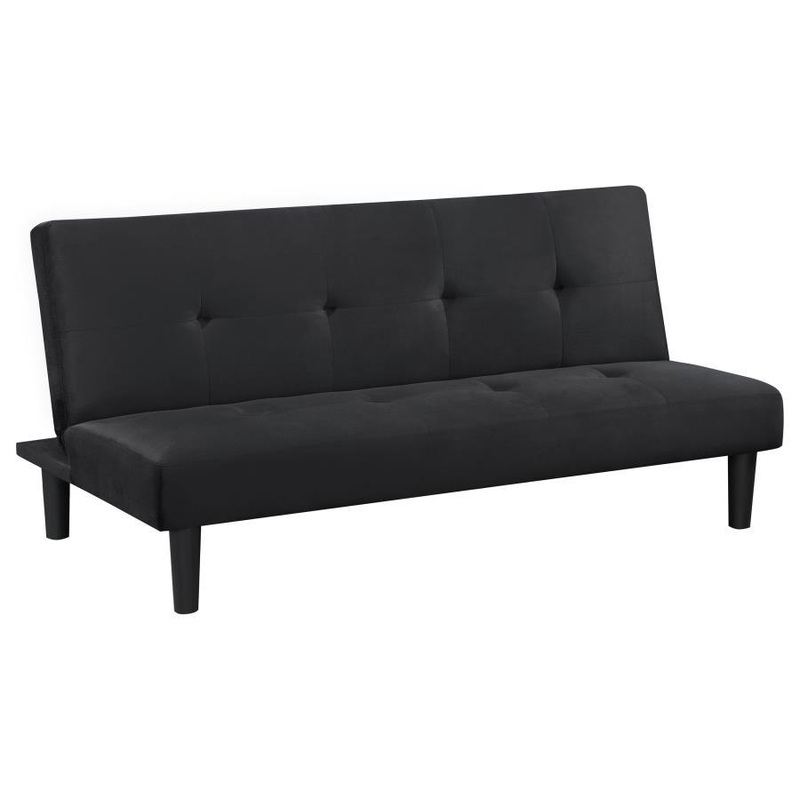 Stanford – Upholstered Tufted Convertible Sofa Bed – Black