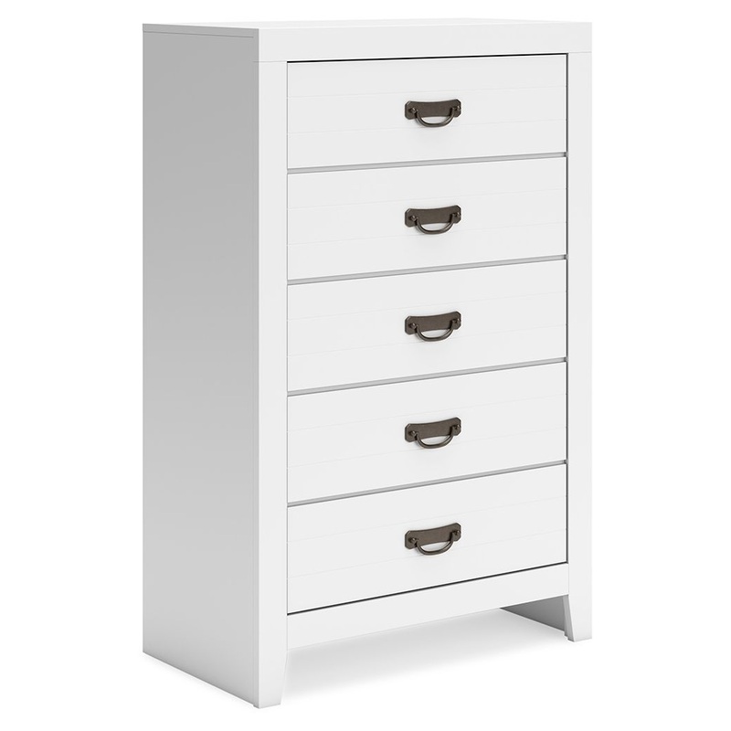 Binterglen – Five Drawer Chest – White