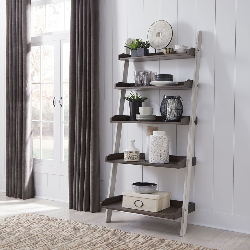 Farmhouse – Leaning Bookcase – White
