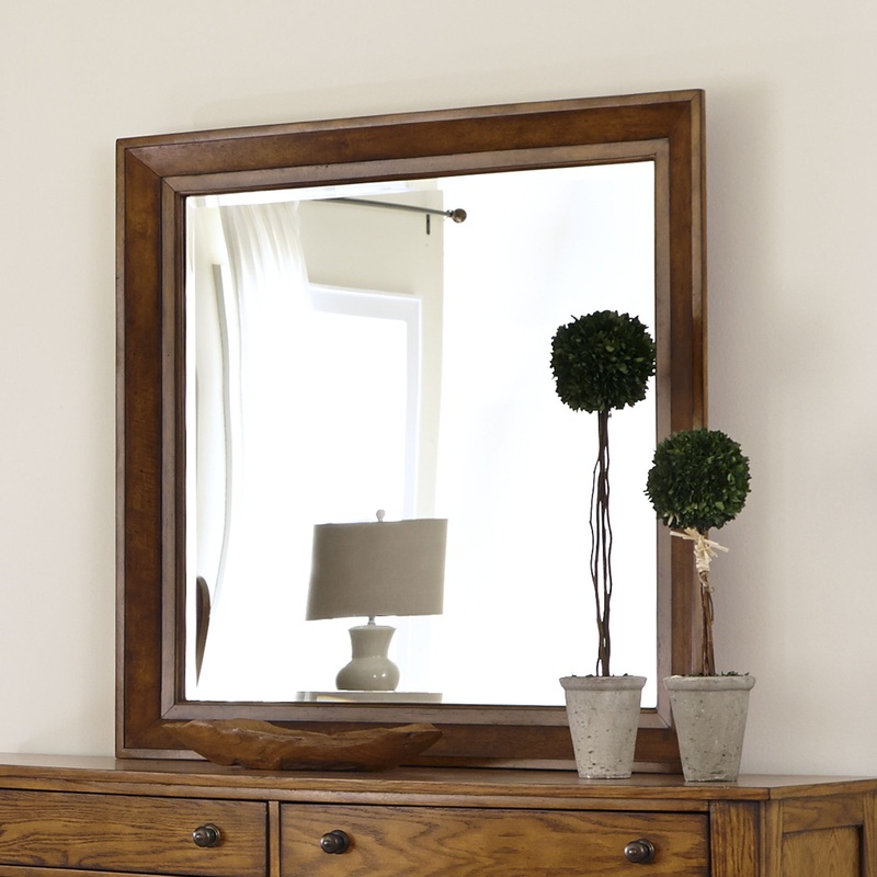 Grandpas Cabin – 42 Mirror – Light Brown