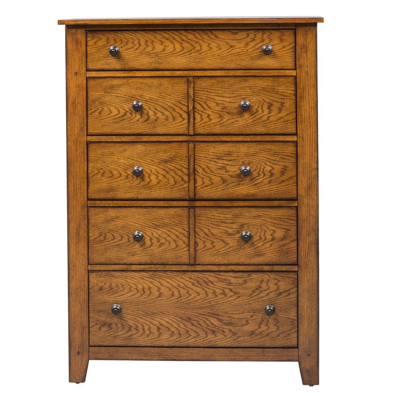 Grandpas Cabin – 5 Drawer Chest – Light Brown