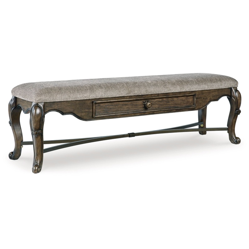 Maylee – Upholstered Storage Bench – Dark Brown