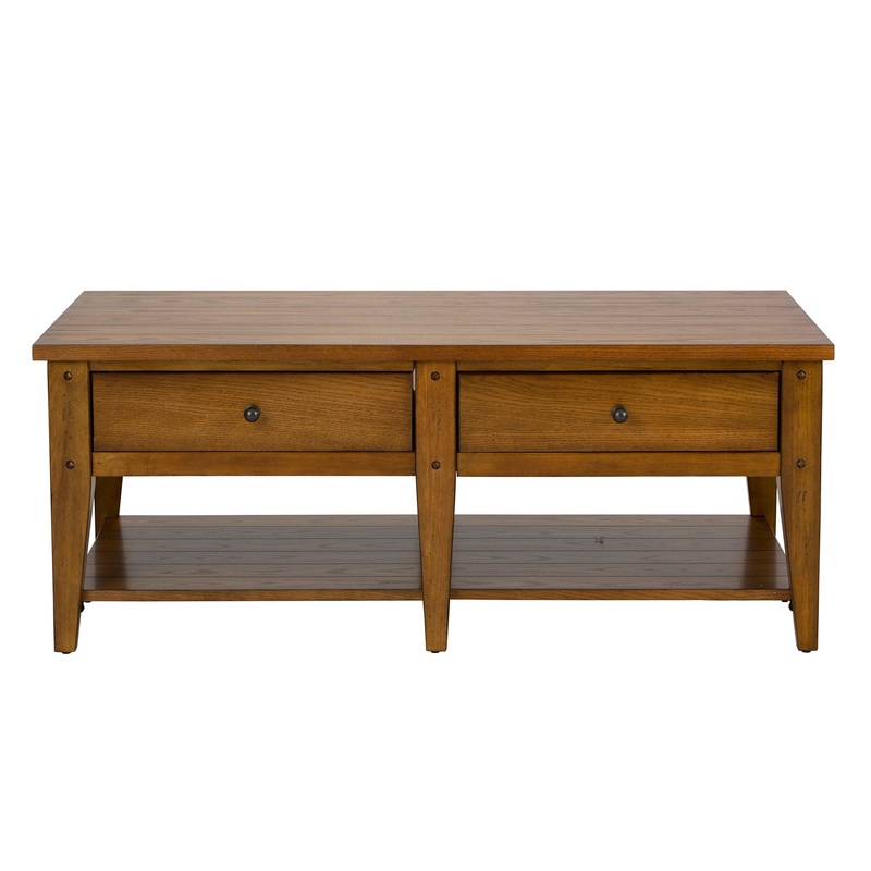 Lake House – Cocktail Table|Light Brown|Dark Brown|White