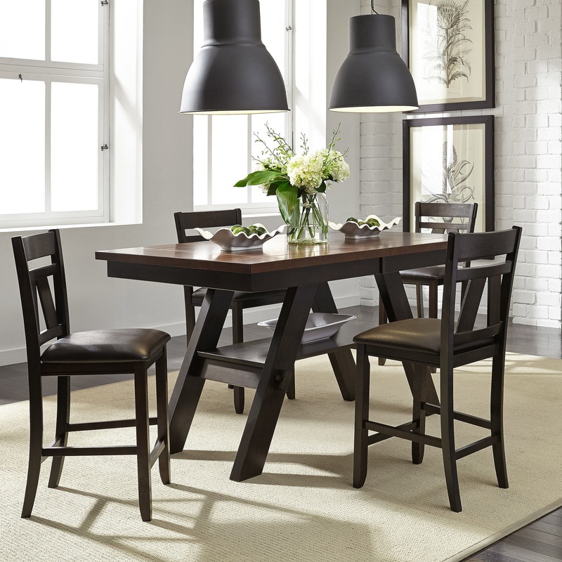 Lawson – Gathering Table Set|Dark Brown|6 Pc. Table, 4 Chairs, Bench|5 Pc. Table, 4 Chairs|7 Pc. Table, 6 Chairs