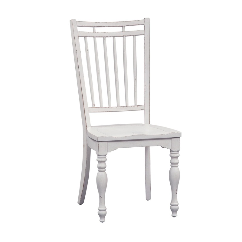 Magnolia Manor – Spindle Back Side Chair – White