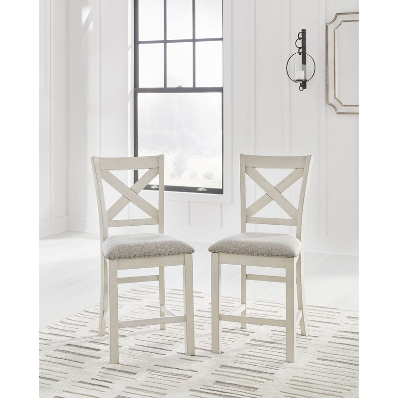 Robbinsdale – Upholstered Barstool (Set of 2) – Antique White