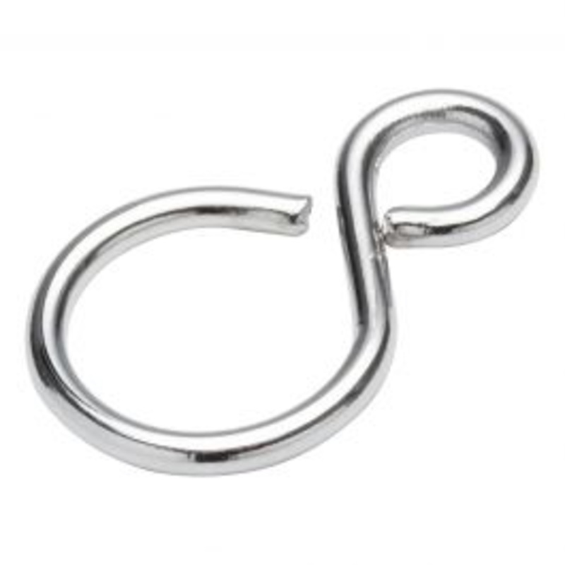2 PCS CLOSED S-HOOKS D.2 X5,5/12MM CHROME