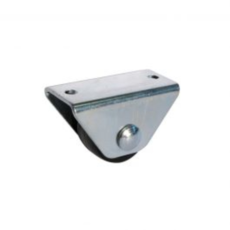 25 MM DIAMETER BLACK POLYPROPYLENE WHEEL, FIXED SUPPORT