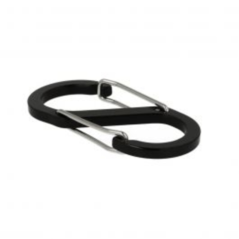 50 MM BLACK METAL SPRING-LOADED STANDERS CARABINER
