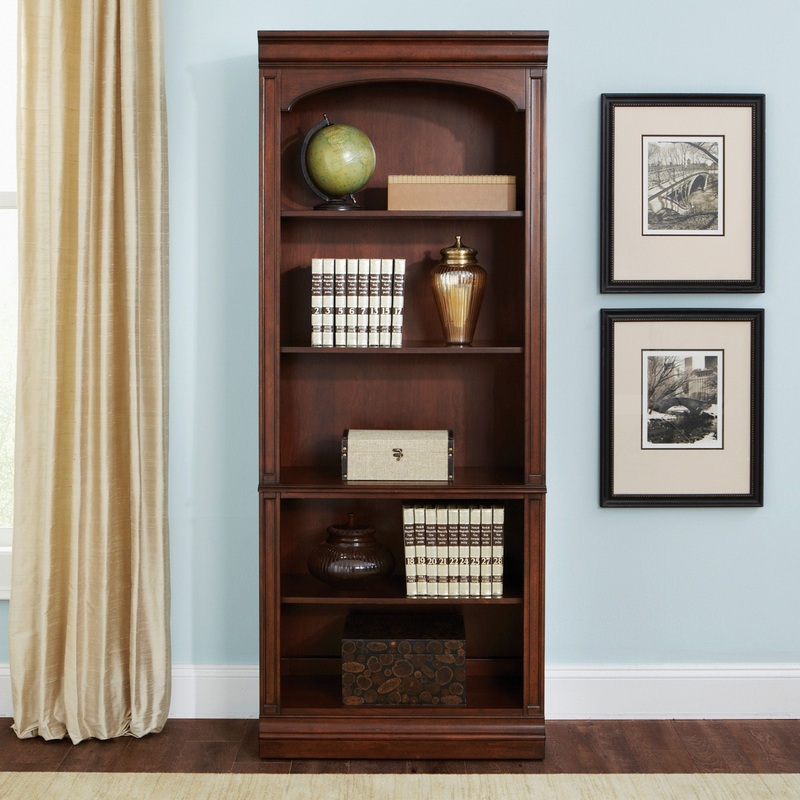 Brayton Manor – Jr Executive Open Bookcase – Dark Brown