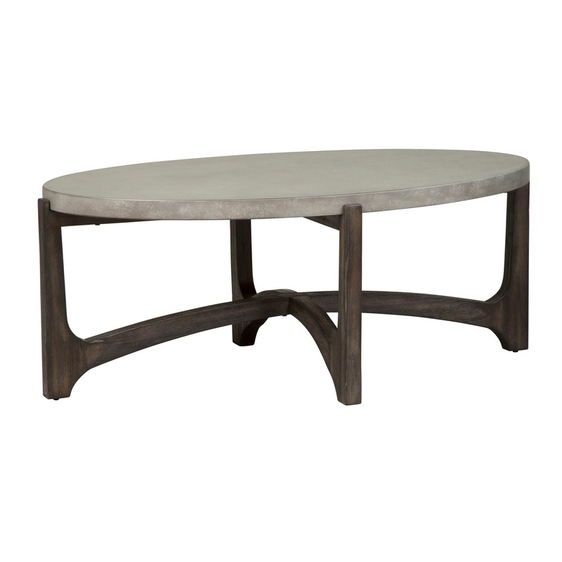 Cascade – Oval Cocktail Table – Dark Brown