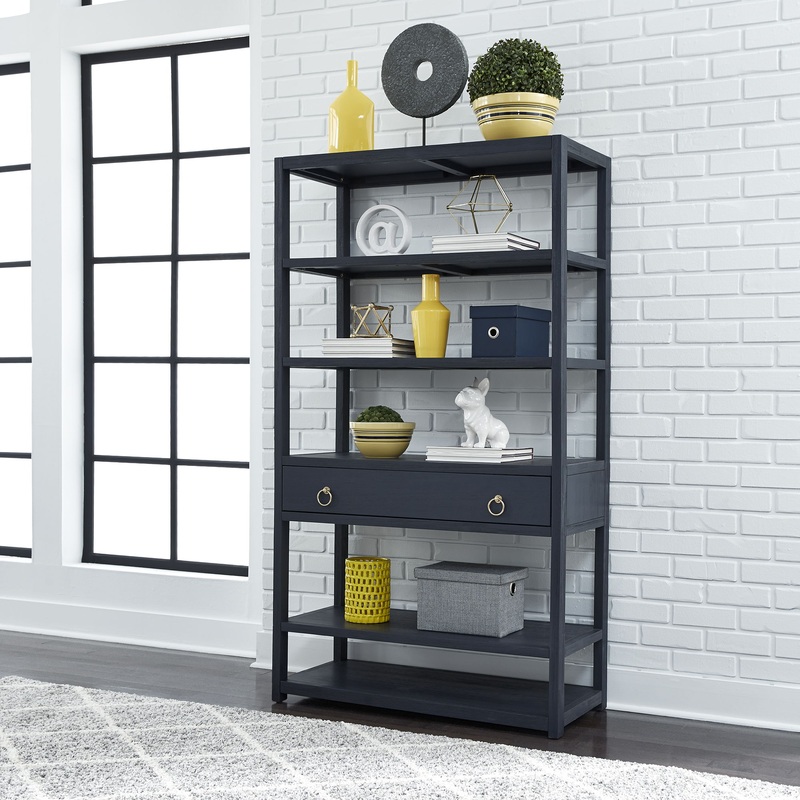 East End – Accent Bookcase|Blue|White|Gray