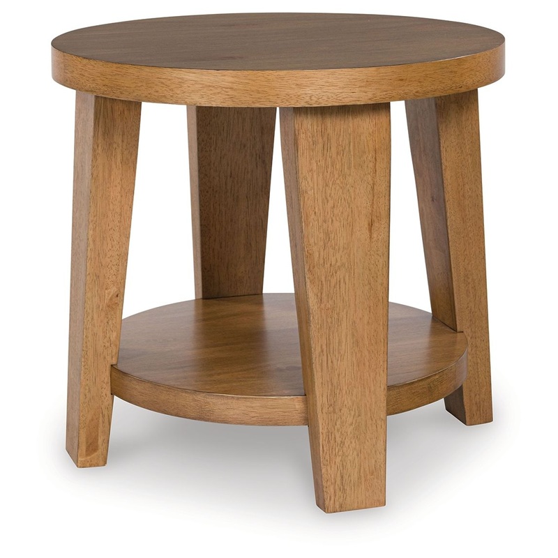Kristiland – Round End Table – Light Brown